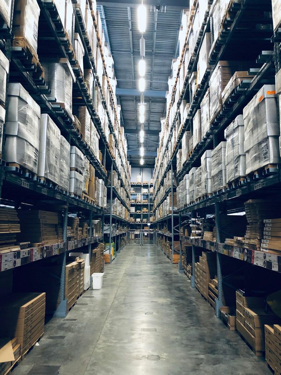 Warehouse parcel shipping and logistics